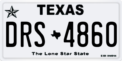 TX license plate DRS4860