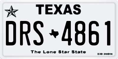 TX license plate DRS4861