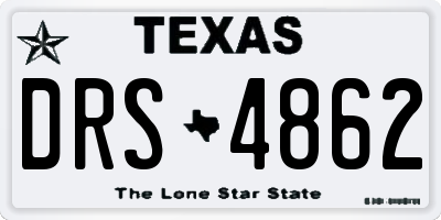 TX license plate DRS4862