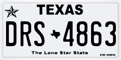 TX license plate DRS4863