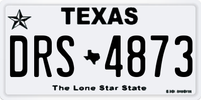 TX license plate DRS4873