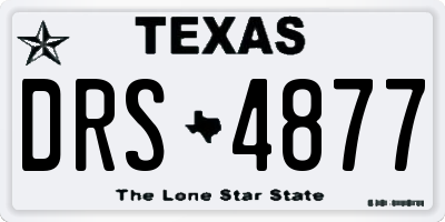 TX license plate DRS4877