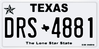 TX license plate DRS4881