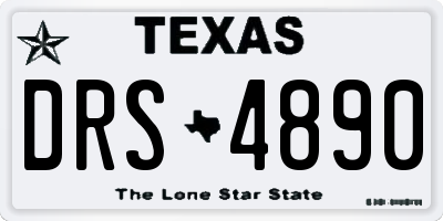 TX license plate DRS4890