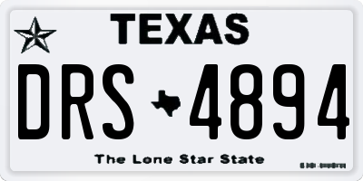 TX license plate DRS4894