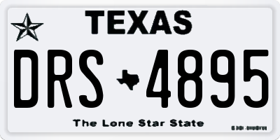 TX license plate DRS4895