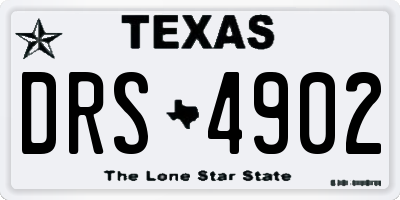 TX license plate DRS4902
