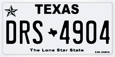 TX license plate DRS4904
