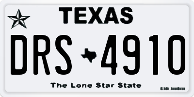 TX license plate DRS4910