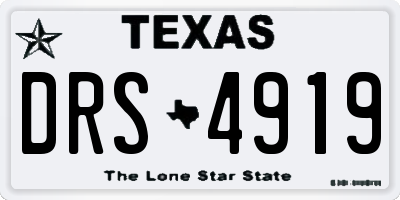 TX license plate DRS4919