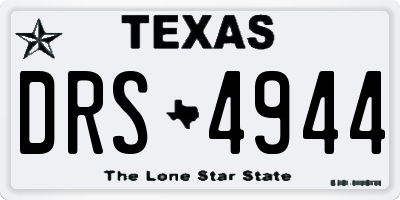 TX license plate DRS4944
