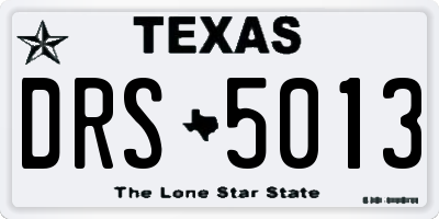 TX license plate DRS5013