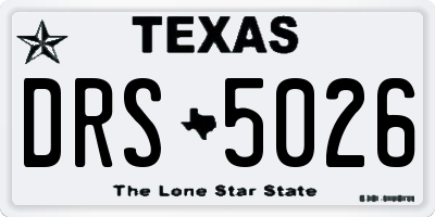 TX license plate DRS5026