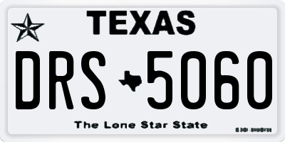 TX license plate DRS5060