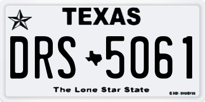 TX license plate DRS5061