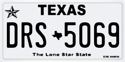 TX license plate DRS5069