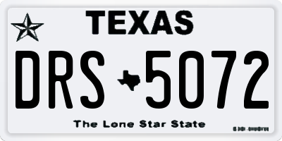 TX license plate DRS5072