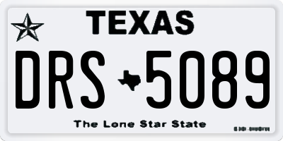 TX license plate DRS5089