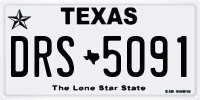 TX license plate DRS5091