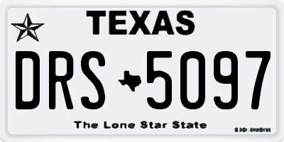 TX license plate DRS5097