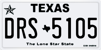 TX license plate DRS5105