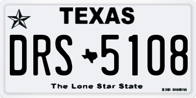 TX license plate DRS5108