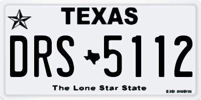 TX license plate DRS5112