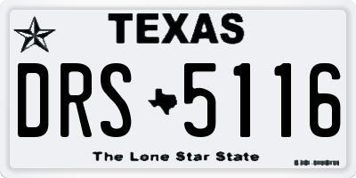 TX license plate DRS5116