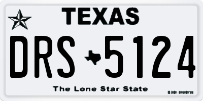 TX license plate DRS5124