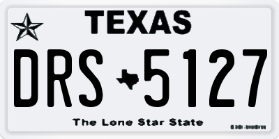 TX license plate DRS5127