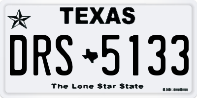 TX license plate DRS5133