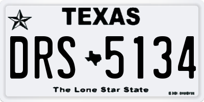 TX license plate DRS5134