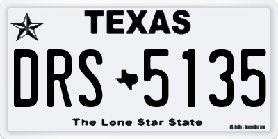 TX license plate DRS5135