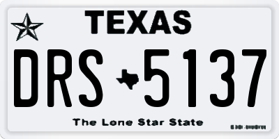 TX license plate DRS5137