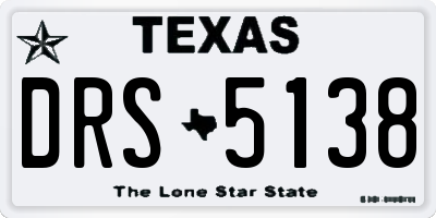TX license plate DRS5138