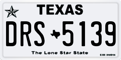 TX license plate DRS5139