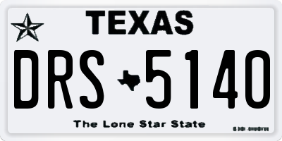 TX license plate DRS5140