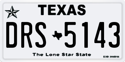 TX license plate DRS5143