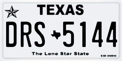 TX license plate DRS5144