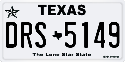 TX license plate DRS5149