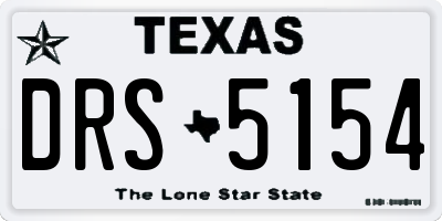 TX license plate DRS5154