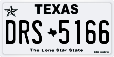 TX license plate DRS5166