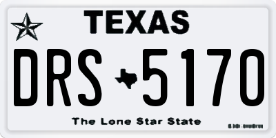 TX license plate DRS5170