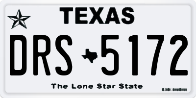 TX license plate DRS5172