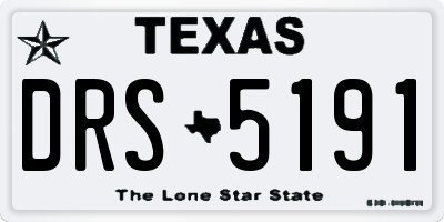TX license plate DRS5191