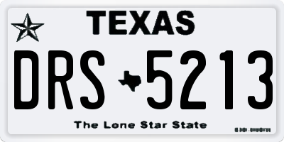 TX license plate DRS5213