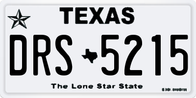 TX license plate DRS5215