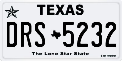 TX license plate DRS5232