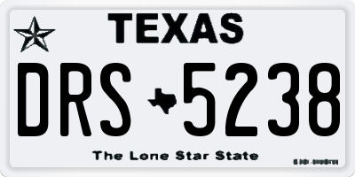TX license plate DRS5238