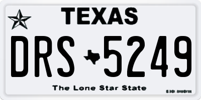 TX license plate DRS5249